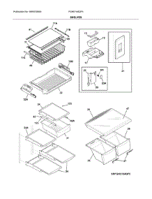 Shelves parts for Frigidaire Refrigerator FGHI2164QF5 from AppliancePartsPros.com