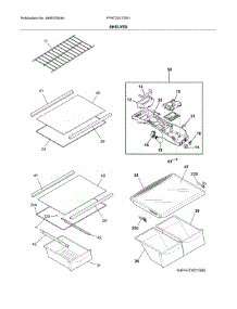 Shelves parts for Frigidaire Refrigerator FFHT2021TW1 from AppliancePartsPros.com