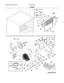 System parts for Frigidaire Refrigerator FFHT2021TW1 from AppliancePartsPros.com