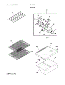 Shelves parts for Frigidaire Refrigerator FFHT1814TB1 from AppliancePartsPros.com