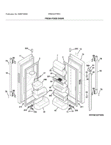 Fresh Food Door parts for Frigidaire Refrigerator FPBC2277RFH from AppliancePartsPros.com