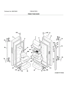 Fesh Food Door parts for Frigidaire Refrigerator FPBC2277RFG from AppliancePartsPros.com