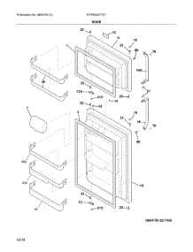 Doors parts for Frigidaire Refrigerator FGTR2037TD1 from AppliancePartsPros.com