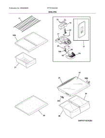 Shelves parts for Frigidaire Refrigerator FFTR1830QS0 from AppliancePartsPros.com