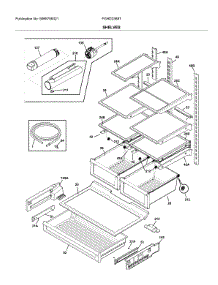 Shelves parts for Frigidaire Refrigerator FGHD2368TF3 from AppliancePartsPros.com