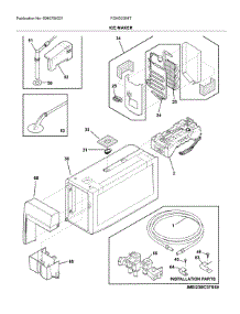 Ice Maker parts for Frigidaire Refrigerator FGHD2368TF3 from AppliancePartsPros.com