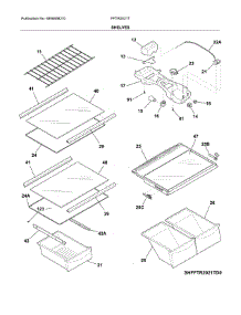 Shelves parts for Frigidaire Refrigerator FFTR2021TB1 from AppliancePartsPros.com