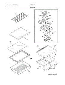 Shelves parts for Frigidaire Refrigerator FGTR2037TP1 from AppliancePartsPros.com