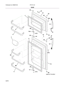 Door parts for Frigidaire Refrigerator FFHT1514TS2 from AppliancePartsPros.com