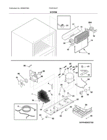 System parts for Frigidaire Refrigerator FGHT2042TE1 from AppliancePartsPros.com