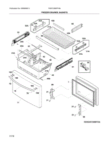 Freezer Drawer parts for Frigidaire Refrigerator FGHF2366PFHA from AppliancePartsPros.com
