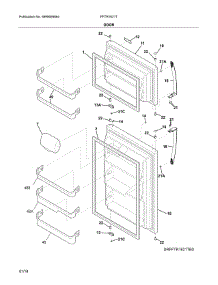 Doors parts for Frigidaire Refrigerator FFTR1621TB1 from AppliancePartsPros.com