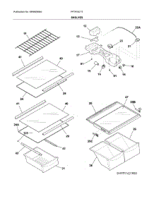 Shelves parts for Frigidaire Refrigerator FFTR1621TW1 from AppliancePartsPros.com