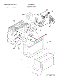 Ice Container parts for Frigidaire Refrigerator FGSS2635TF1 from AppliancePartsPros.com