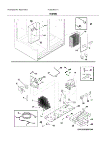 System parts for Frigidaire Refrigerator FGSS2635TF1 from AppliancePartsPros.com
