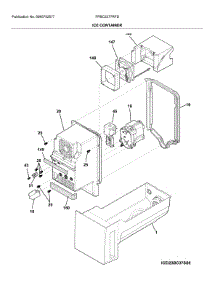 Ice Container parts for Frigidaire Refrigerator FPBC2277RFD from AppliancePartsPros.com
