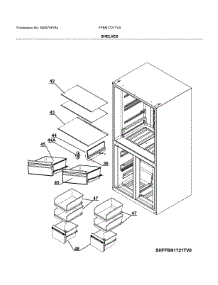 Shelves parts for Frigidaire Refrigerator FFBN1721TV0 from AppliancePartsPros.com