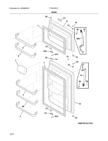 Door parts for Frigidaire Refrigerator FTMD18P4TD2 from AppliancePartsPros.com