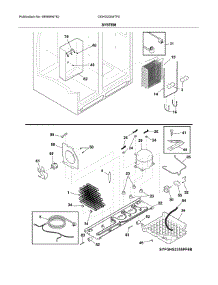 System parts for Frigidaire Refrigerator DGHX2355TF0 from AppliancePartsPros.com