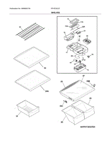 Shelves parts for Frigidaire Refrigerator FFHT2032TM1 from AppliancePartsPros.com
