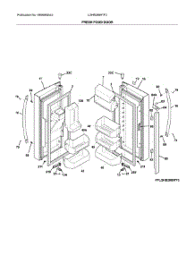 Fresh Food Door parts for Frigidaire Refrigerator LGHB2869TF3 from AppliancePartsPros.com