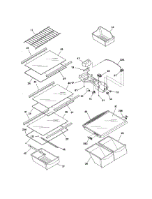 Shelves parts for Frigidaire Refrigerator FFHI1817LB7 from AppliancePartsPros.com