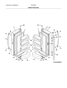 Fresh Food Door parts for Frigidaire Refrigerator FGHN2868TE2 from AppliancePartsPros.com