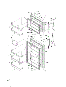 Door parts for Frigidaire Refrigerator FFHI1817LW7 from AppliancePartsPros.com