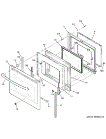 Door parts for Ge Range PB911TJ2WW from AppliancePartsPros.com