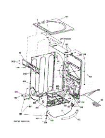 Cabinet & Top Panel parts for Ge Dryer GFD45GSPM0DG from AppliancePartsPros.com