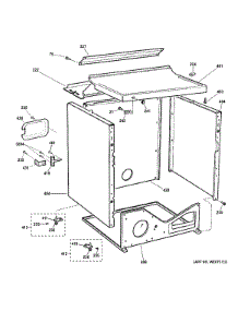 Cabinet & Top Panel parts for Ge Dryer DMCD330EJ2WC from AppliancePartsPros.com