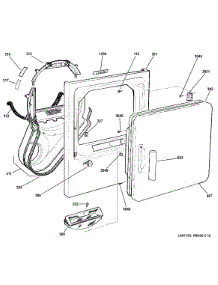 Front Panel & Door parts for Ge Dryer DMCD330EJ2WC from AppliancePartsPros.com