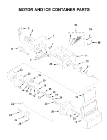 Motor And Ice Container Parts parts for Kenmore Refrigerator 106.51115711 (10651115711, 106 51115711) from AppliancePartsPros.com