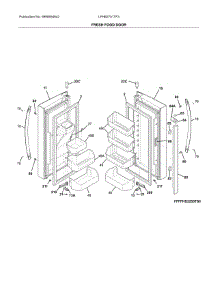 Fresh Food Door parts for Frigidaire Refrigerator LFHB2751TF3 from AppliancePartsPros.com