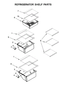 Refrigerator Shelf Parts parts for Kenmore Refrigerator 106.51115711 (10651115711, 106 51115711) from AppliancePartsPros.com