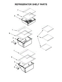 Refrigerator Shelf Parts parts for Kenmore Refrigerator 106.51115710 (10651115710, 106 51115710) from AppliancePartsPros.com