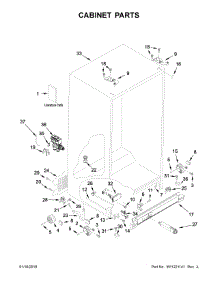 Cabinet Parts parts for Kenmore Refrigerator 106.51115710 (10651115710, 106 51115710) from AppliancePartsPros.com