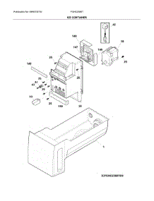 Ice Container parts for Frigidaire Refrigerator FGHD2368TD2 from AppliancePartsPros.com