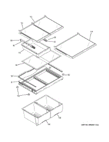 Fresh Food Shelves parts for Ge Refrigerator GNS22EGEAFBB from AppliancePartsPros.com