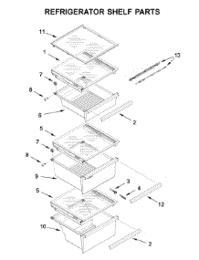 Refrigerator Shelf Parts parts for Kenmore Refrigerator 106.51789414 (10651789414, 106 51789414) from AppliancePartsPros.com