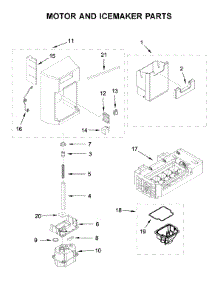 Motor And Icemaker Parts parts for Kenmore Refrigerator 106.51789414 (10651789414, 106 51789414) from AppliancePartsPros.com