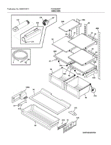 Shelves parts for Frigidaire Refrigerator FGHB2868TE2 from AppliancePartsPros.com