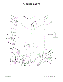 Cabinet Parts parts for Kenmore Refrigerator 106.51789414 (10651789414, 106 51789414) from AppliancePartsPros.com