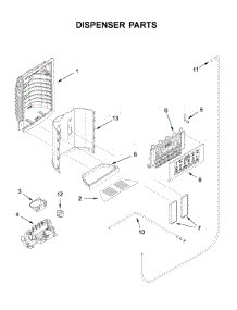 Dispenser Parts parts for Kenmore Refrigerator 106.51789414 (10651789414, 106 51789414) from AppliancePartsPros.com