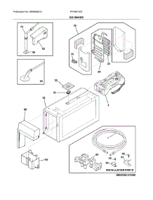 Ice Maker parts for Frigidaire Refrigerator FFHB2750TP3 from AppliancePartsPros.com