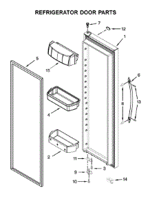 Refrigerator Door Parts parts for Kenmore Refrigerator 106.51783413 (10651783413, 106 51783413) from AppliancePartsPros.com