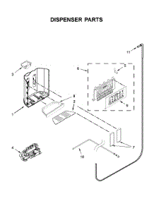 Dispenser Parts parts for Kenmore Refrigerator 106.51783413 (10651783413, 106 51783413) from AppliancePartsPros.com