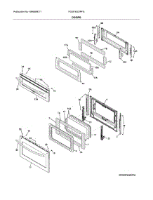 Doors parts for Frigidaire Range FGGF304DPFG from AppliancePartsPros.com