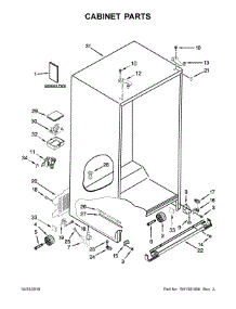 Cabinet Parts parts for Kenmore Refrigerator 106.51783413 (10651783413, 106 51783413) from AppliancePartsPros.com