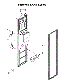 Freezer Door Parts parts for Kenmore Refrigerator 106.51783413 (10651783413, 106 51783413) from AppliancePartsPros.com